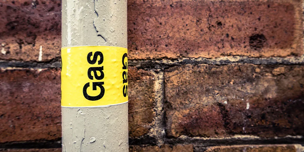 Outdoor gas line