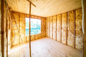 Wooden House Construction site interior